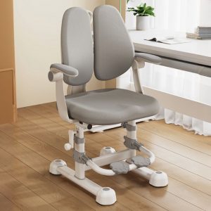 "Solid Color Children's Chair Upholstered Chair(s) with Cotton Upholstered and Adjustable Height"