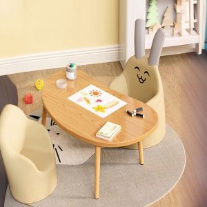 "Rainproof Black/Chalk/Natural Wood Children Art Desk"