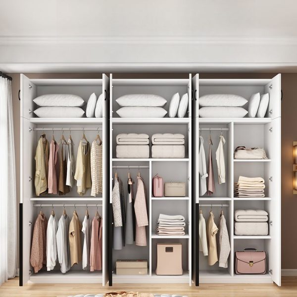 "Sleek Children Armoire in Lumber with Shelf, Clothing Rod, and Door"